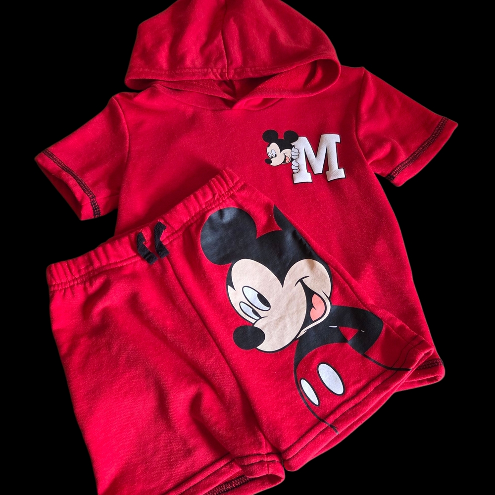 Disney Red Mickey Mouse Kids Matching Set